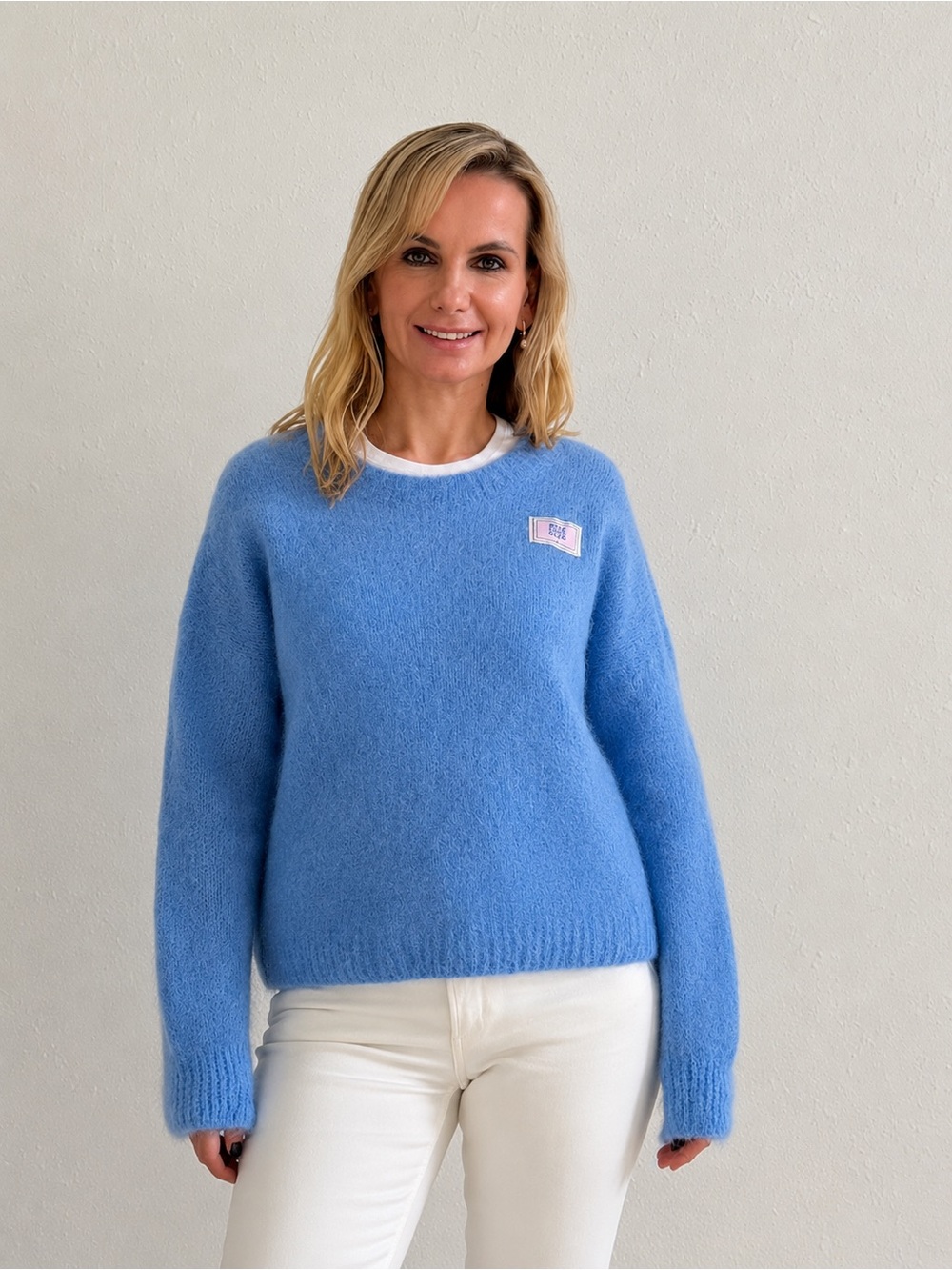 Easy Clothes Blue Kid Mohair Blend Fuzzy Sweater Self Love Club